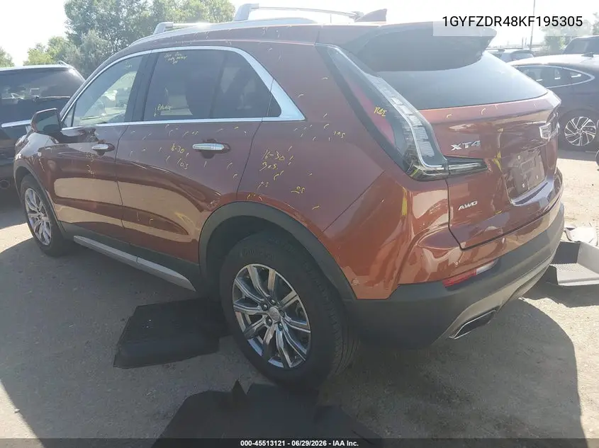 2019 Cadillac Xt4 Premium Luxury VIN: 1GYFZDR48KF195305 Lot: 45513121