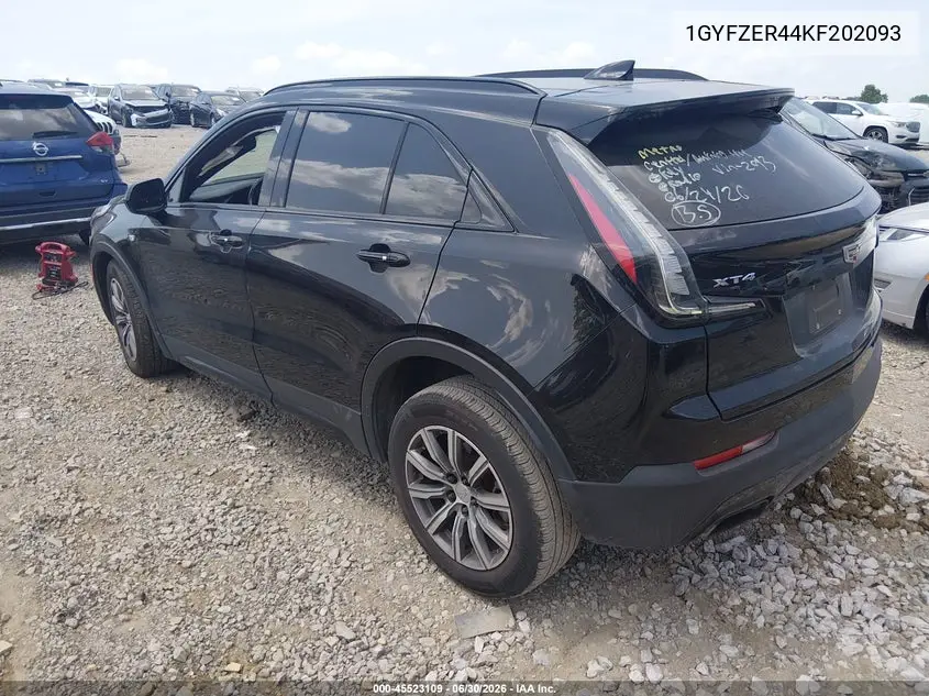 2019 Cadillac Xt4 Sport VIN: 1GYFZER44KF202093 Lot: 45523109