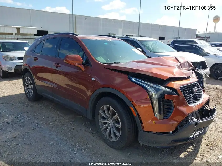 2019 Cadillac Xt4 Sport VIN: 1GYFZFR41KF108355 Lot: 45528818
