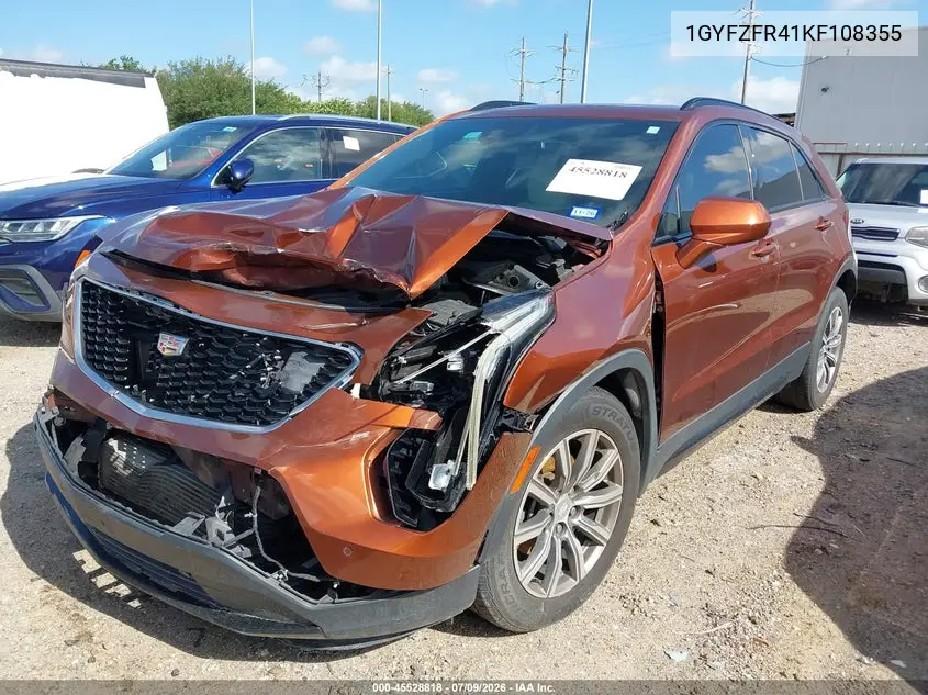 2019 Cadillac Xt4 Sport VIN: 1GYFZFR41KF108355 Lot: 45528818