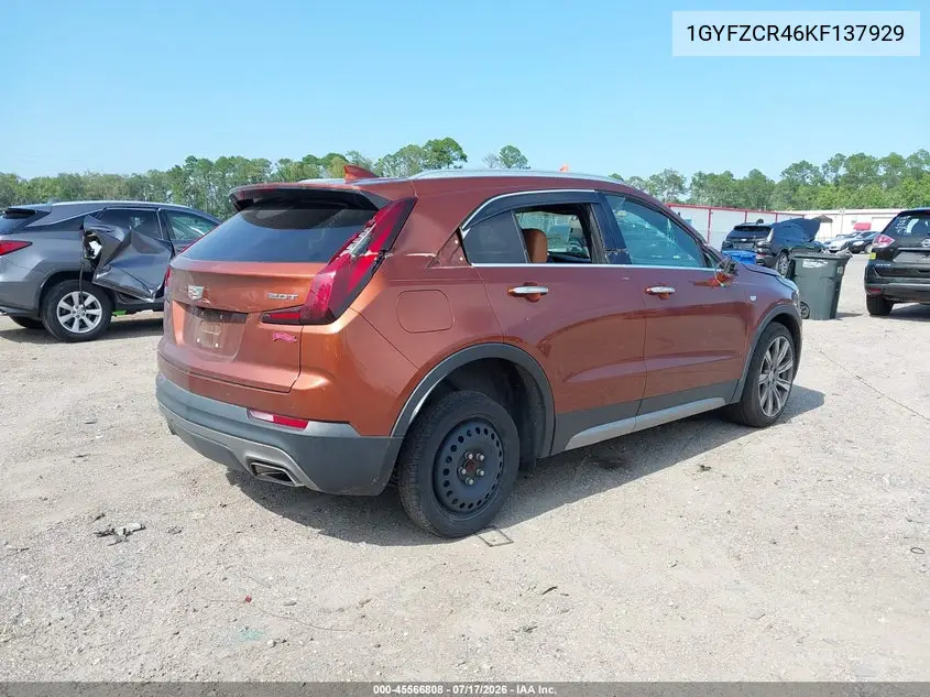 2019 Cadillac Xt4 Premium Luxury VIN: 1GYFZCR46KF137929 Lot: 45566808