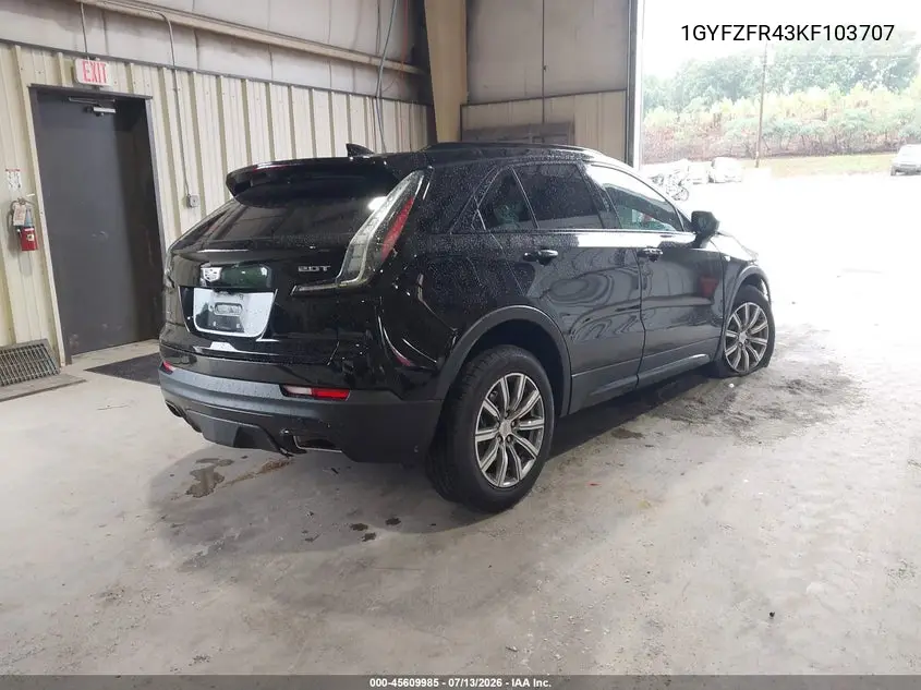 2019 Cadillac Xt4 Sport VIN: 1GYFZFR43KF103707 Lot: 45609985