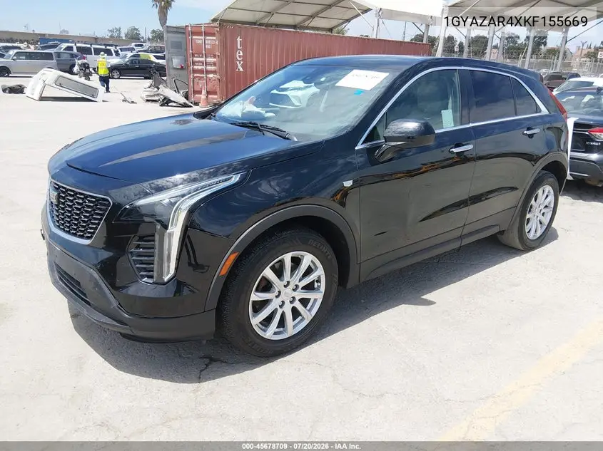 2019 Cadillac Xt4 Luxury VIN: 1GYAZAR4XKF155669 Lot: 45678709