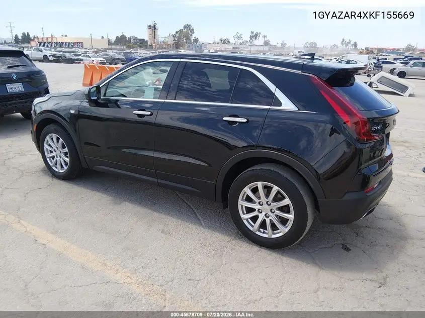 2019 Cadillac Xt4 Luxury VIN: 1GYAZAR4XKF155669 Lot: 45678709