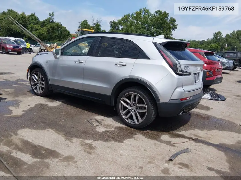 2019 Cadillac Xt4 Sport VIN: 1GYFZFR46KF159768 Lot: 45680648