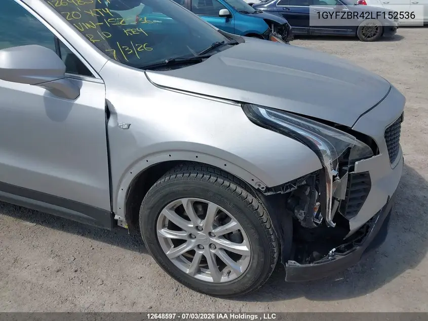 2020 Cadillac Xt4 VIN: 1GYFZBR42LF152536 Lot: 12648597