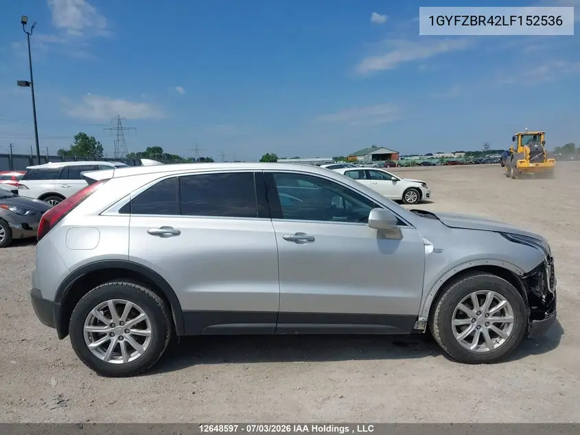 2020 Cadillac Xt4 VIN: 1GYFZBR42LF152536 Lot: 12648597