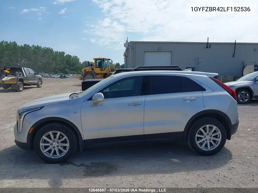 2020 Cadillac Xt4 VIN: 1GYFZBR42LF152536 Lot: 12648597