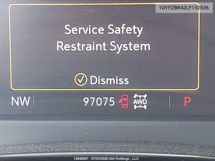 2020 Cadillac Xt4 VIN: 1GYFZBR42LF152536 Lot: 12648597