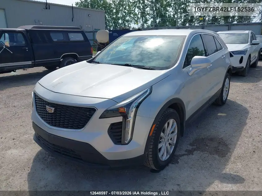 2020 Cadillac Xt4 VIN: 1GYFZBR42LF152536 Lot: 12648597