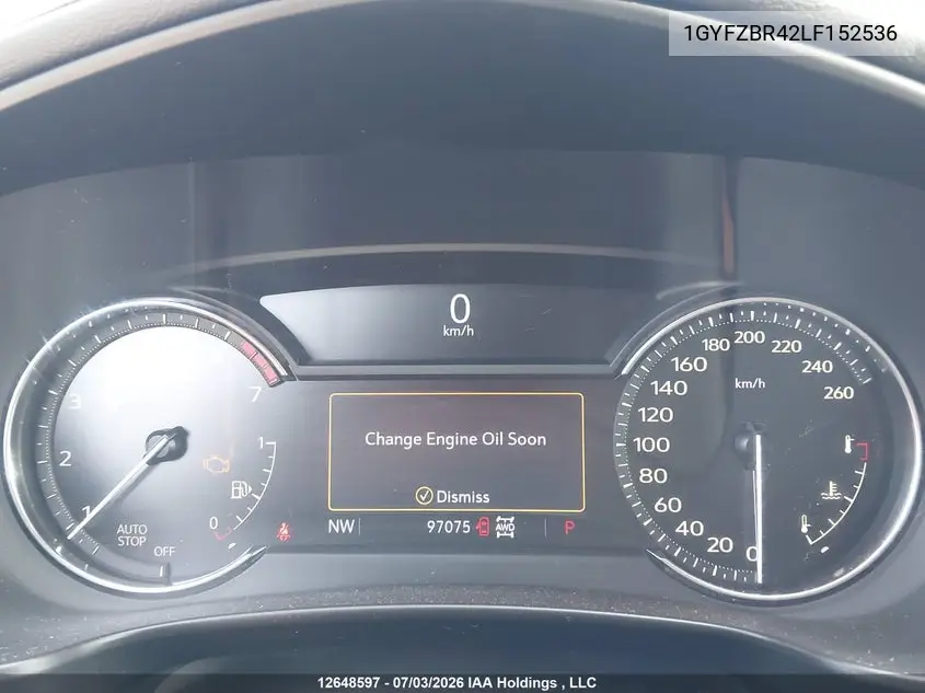 2020 Cadillac Xt4 VIN: 1GYFZBR42LF152536 Lot: 12648597