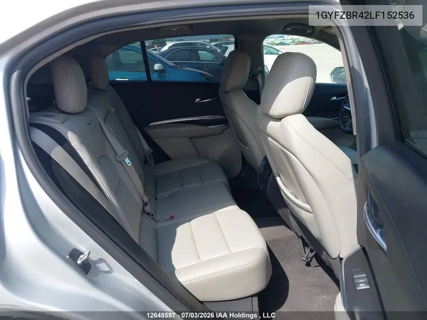 2020 Cadillac Xt4 VIN: 1GYFZBR42LF152536 Lot: 12648597
