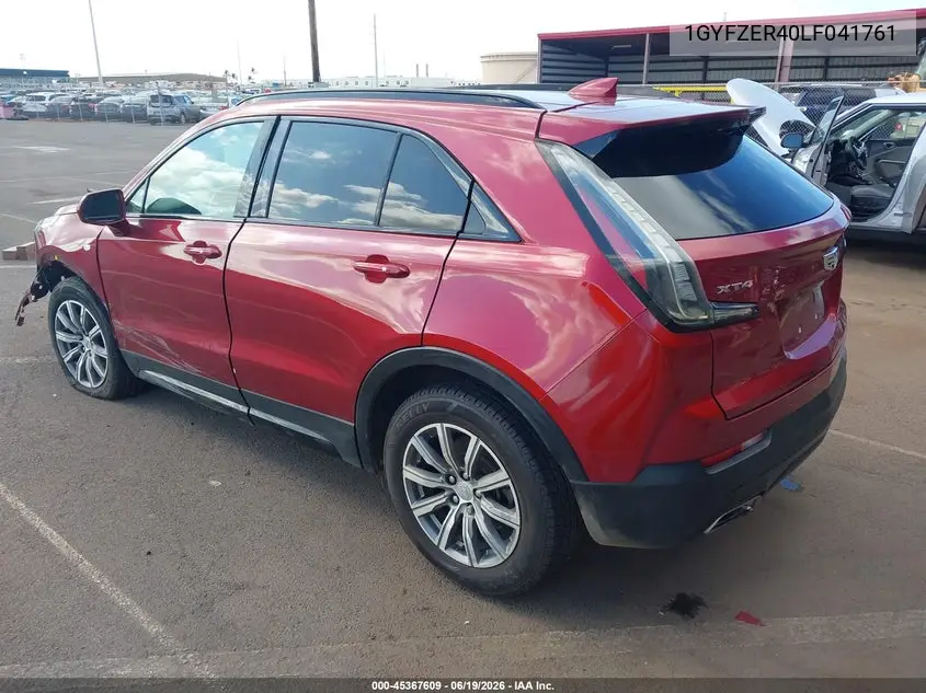 2020 Cadillac Xt4 Fwd Sport VIN: 1GYFZER40LF041761 Lot: 45367609