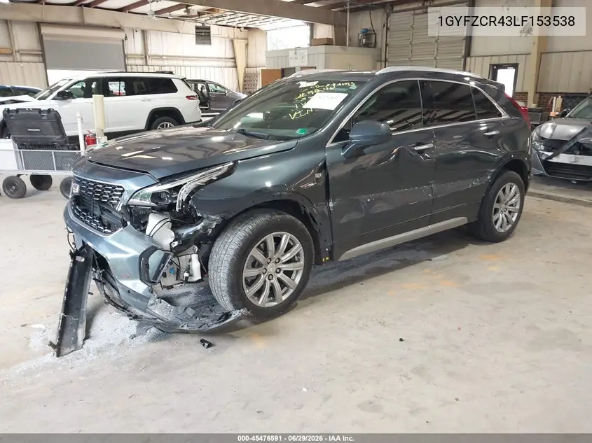 2020 Cadillac Xt4 Fwd Premium Luxury VIN: 1GYFZCR43LF153538 Lot: 45476591