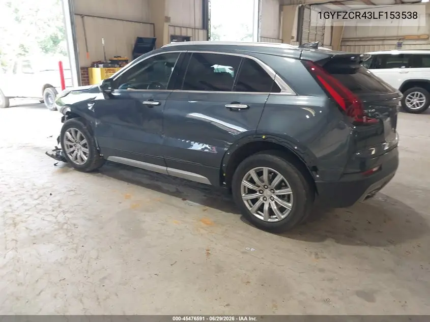 2020 Cadillac Xt4 Fwd Premium Luxury VIN: 1GYFZCR43LF153538 Lot: 45476591