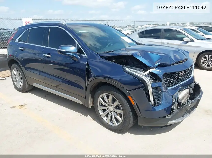 2020 Cadillac Xt4 Fwd Premium Luxury VIN: 1GYFZCR4XLF111092 Lot: 45485844