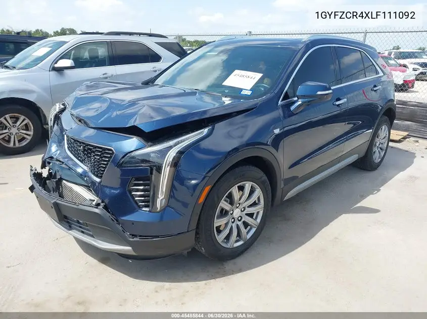 2020 Cadillac Xt4 Fwd Premium Luxury VIN: 1GYFZCR4XLF111092 Lot: 45485844