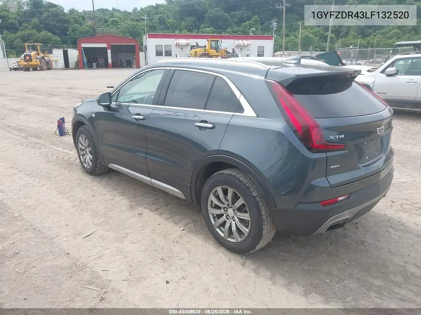 2020 Cadillac Xt4 Awd Premium Luxury VIN: 1GYFZDR43LF132520 Lot: 45489639