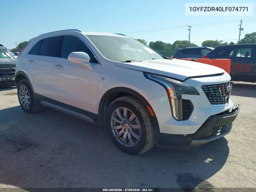 2020 Cadillac Xt4 Awd Premium Luxury VIN: 1GYFZDR40LF074771 Lot: 45539208
