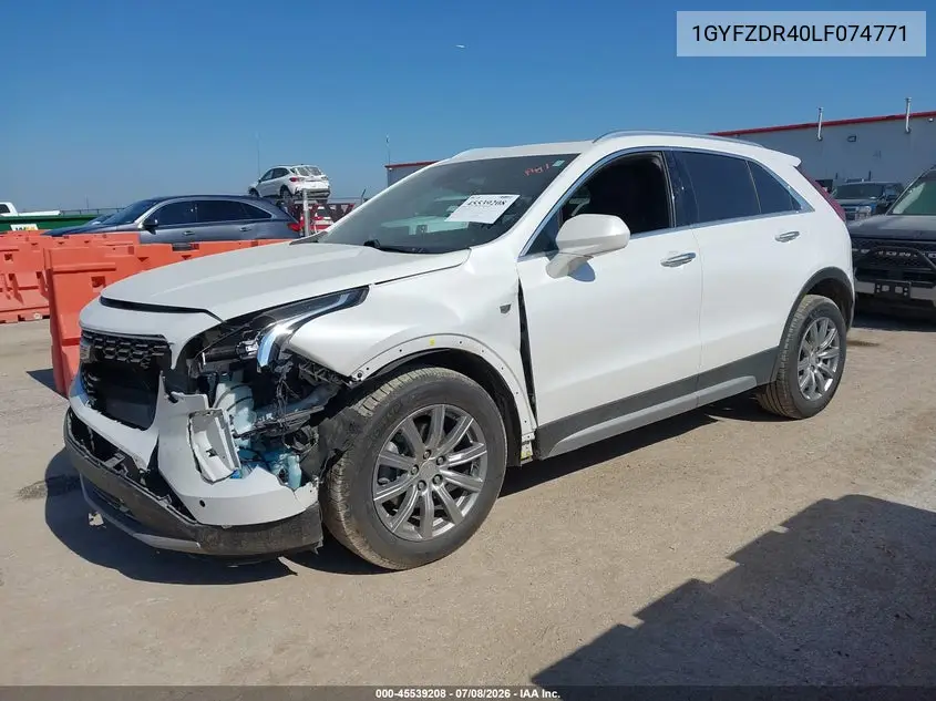 2020 Cadillac Xt4 Awd Premium Luxury VIN: 1GYFZDR40LF074771 Lot: 45539208