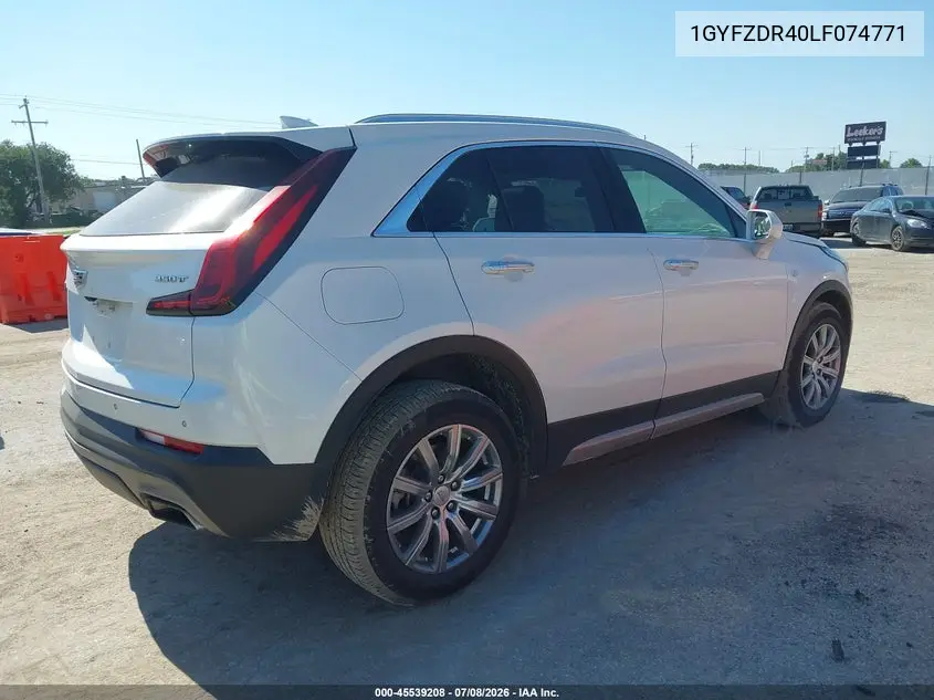 2020 Cadillac Xt4 Awd Premium Luxury VIN: 1GYFZDR40LF074771 Lot: 45539208