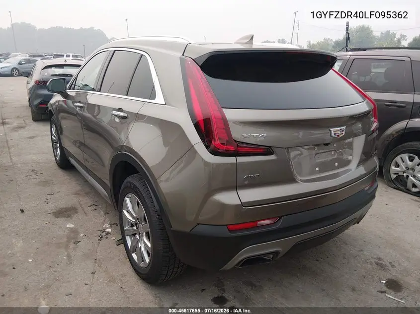 2020 Cadillac Xt4 Awd Premium Luxury VIN: 1GYFZDR40LF095362 Lot: 45617655