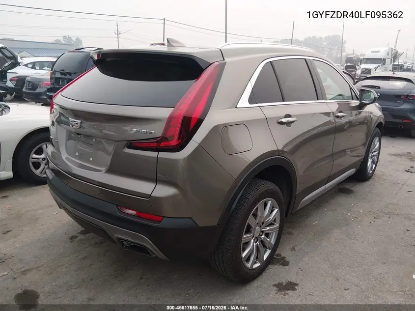 2020 Cadillac Xt4 Awd Premium Luxury VIN: 1GYFZDR40LF095362 Lot: 45617655