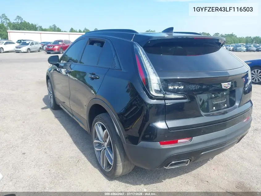 2020 Cadillac Xt4 Fwd Sport VIN: 1GYFZER43LF116503 Lot: 45642547