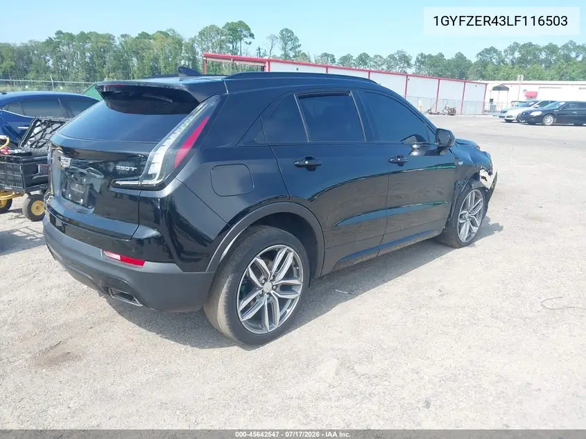 2020 Cadillac Xt4 Fwd Sport VIN: 1GYFZER43LF116503 Lot: 45642547