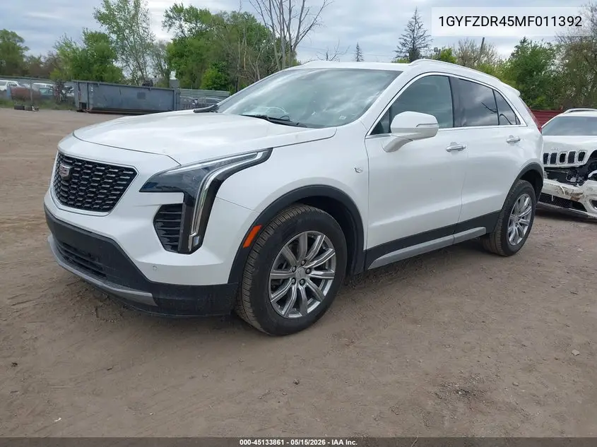 2021 Cadillac Xt4 Awd Premium Luxury VIN: 1GYFZDR45MF011392 Lot: 45133861