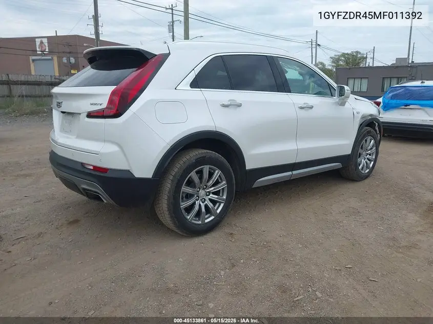 2021 Cadillac Xt4 Awd Premium Luxury VIN: 1GYFZDR45MF011392 Lot: 45133861