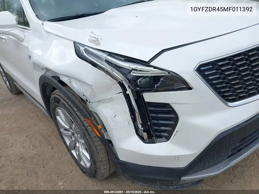 2021 Cadillac Xt4 Awd Premium Luxury VIN: 1GYFZDR45MF011392 Lot: 45133861