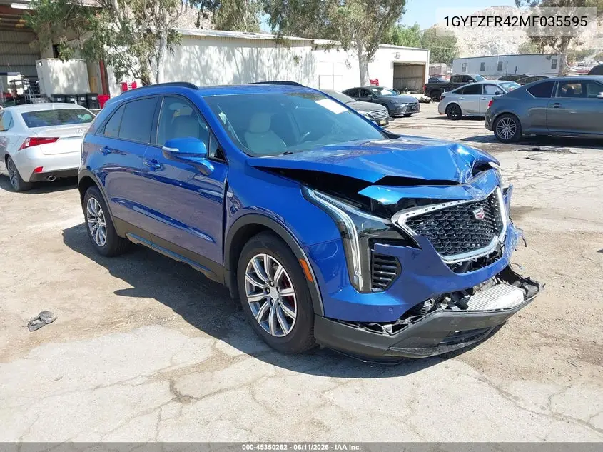 2021 Cadillac Xt4 Sport VIN: 1GYFZFR42MF035595 Lot: 45350262