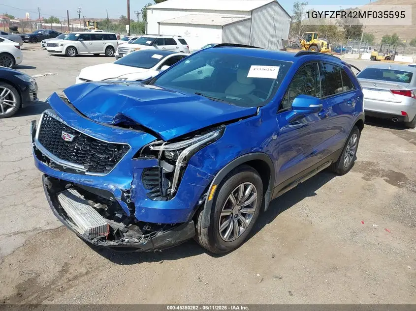 2021 Cadillac Xt4 Sport VIN: 1GYFZFR42MF035595 Lot: 45350262