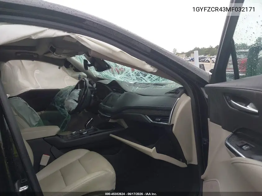2021 Cadillac Xt4 Fwd Premium Luxury VIN: 1GYFZCR43MF032171 Lot: 45382624