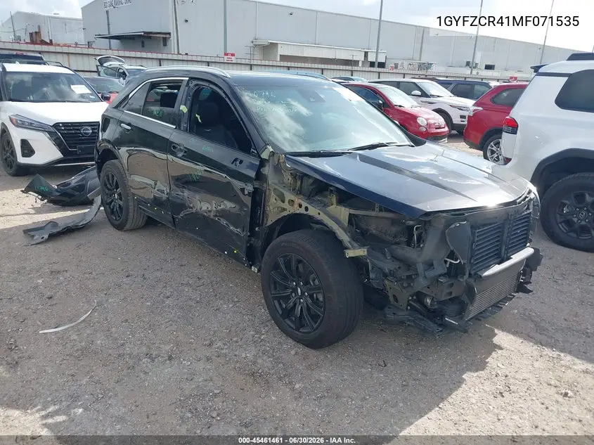 2021 Cadillac Xt4 Fwd Premium Luxury VIN: 1GYFZCR41MF071535 Lot: 45461461