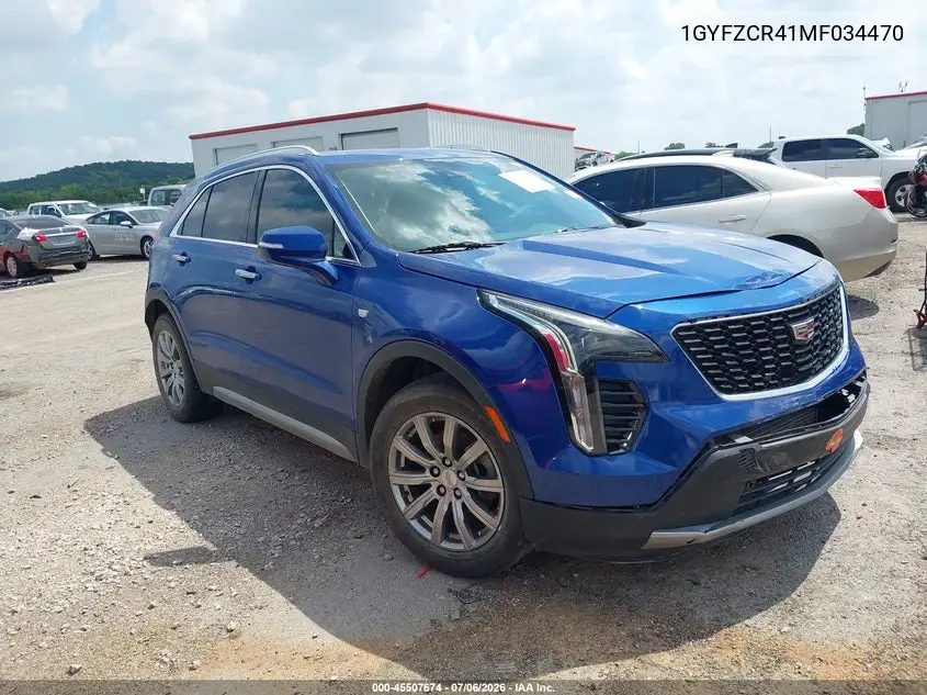 2021 Cadillac Xt4 Fwd Premium Luxury VIN: 1GYFZCR41MF034470 Lot: 45507674