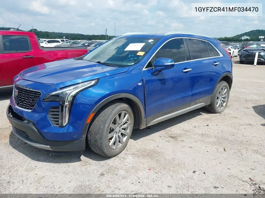2021 Cadillac Xt4 Fwd Premium Luxury VIN: 1GYFZCR41MF034470 Lot: 45507674