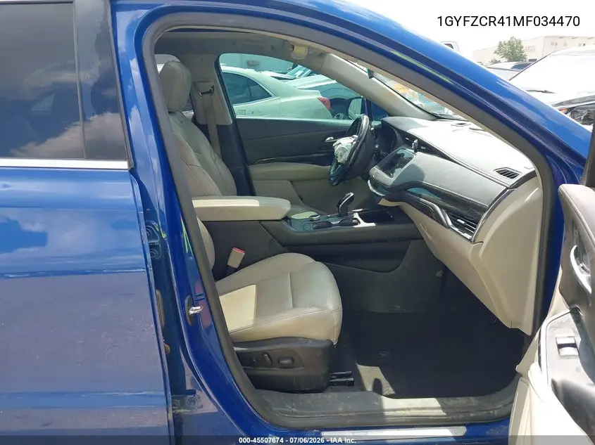 2021 Cadillac Xt4 Fwd Premium Luxury VIN: 1GYFZCR41MF034470 Lot: 45507674