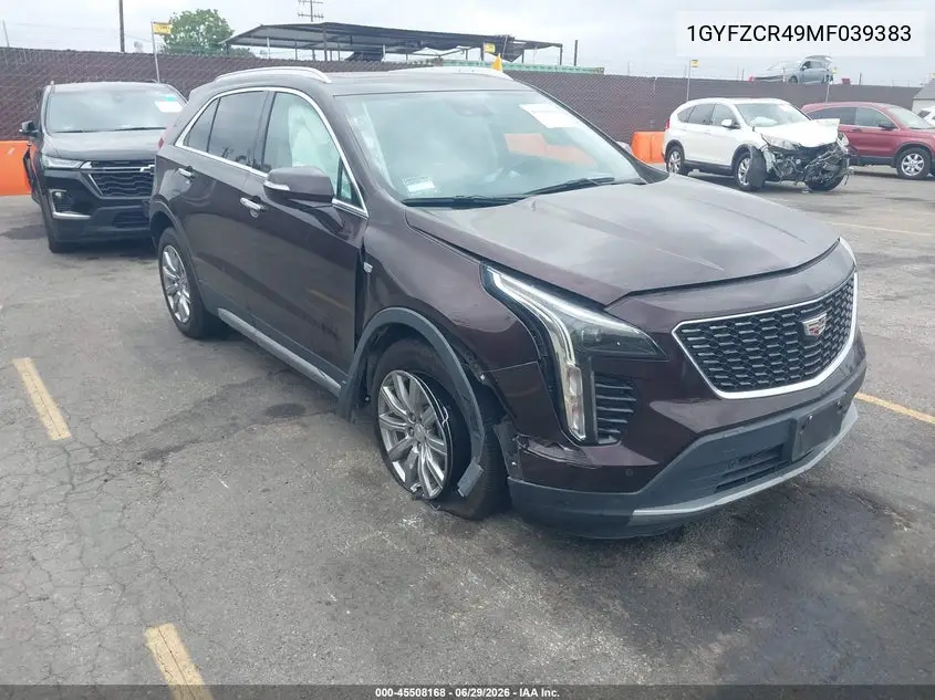 2021 Cadillac Xt4 Fwd Premium Luxury VIN: 1GYFZCR49MF039383 Lot: 45508168