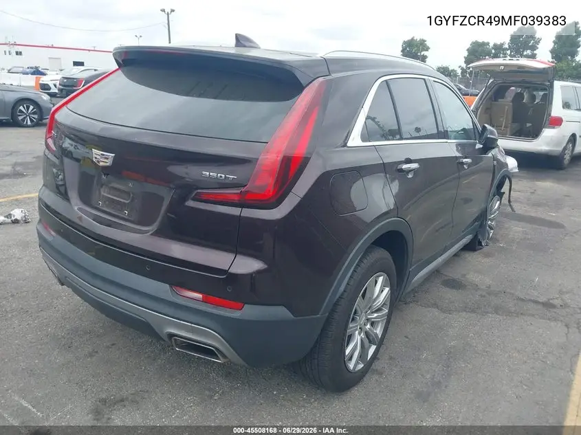 2021 Cadillac Xt4 Fwd Premium Luxury VIN: 1GYFZCR49MF039383 Lot: 45508168