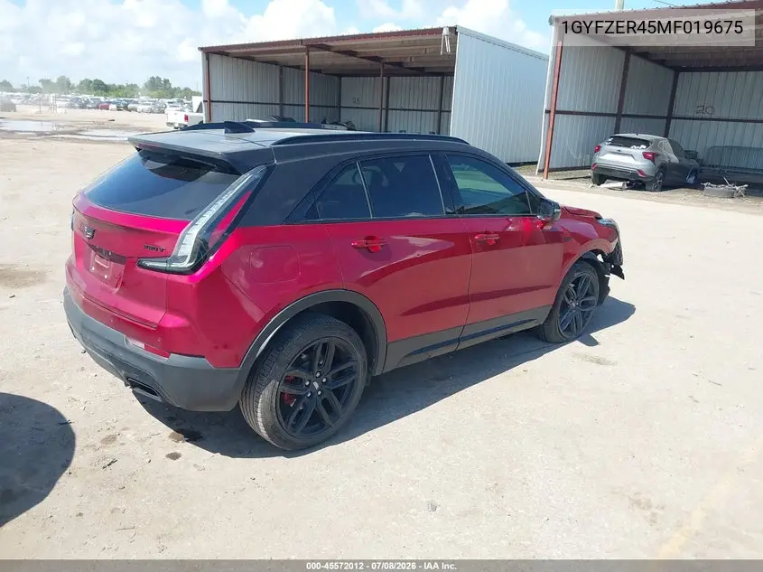 2021 Cadillac Xt4 Fwd Sport VIN: 1GYFZER45MF019675 Lot: 45572012