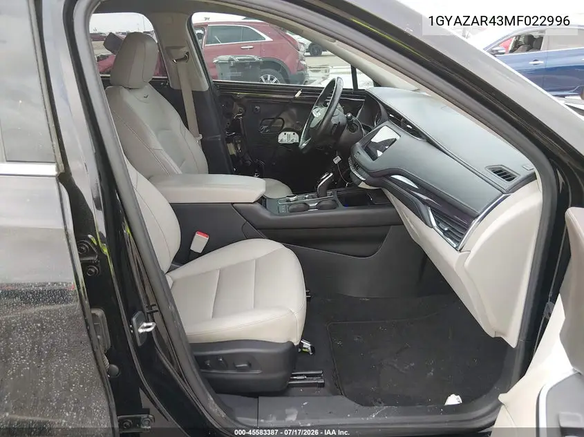 2021 Cadillac Xt4 Fwd Luxury VIN: 1GYAZAR43MF022996 Lot: 45583387