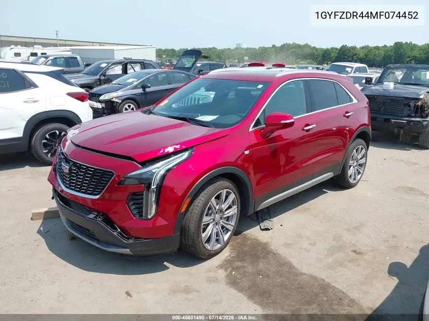 2021 Cadillac Xt4 Awd Premium Luxury VIN: 1GYFZDR44MF074452 Lot: 45601490