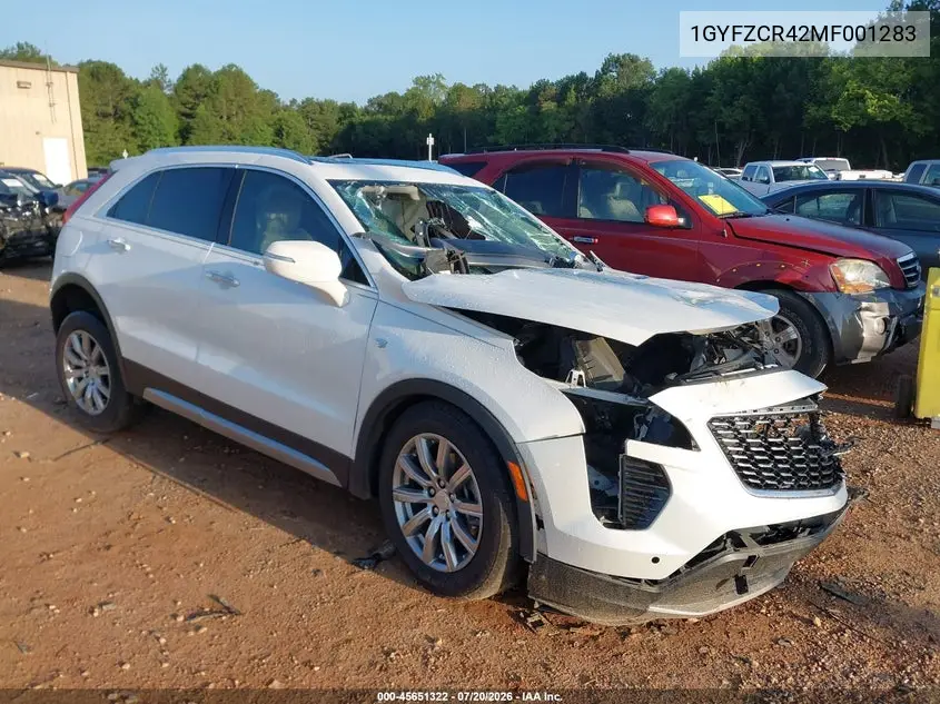 2021 Cadillac Xt4 Fwd Premium Luxury VIN: 1GYFZCR42MF001283 Lot: 45651322