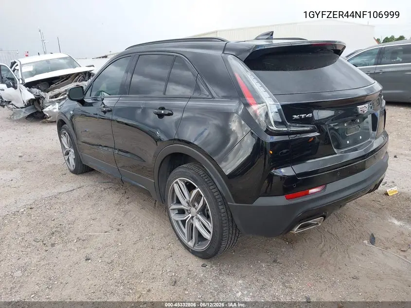 2022 Cadillac Xt4 Fwd Sport VIN: 1GYFZER44NF106999 Lot: 45332806