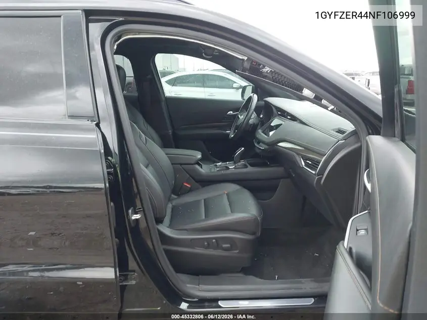 2022 Cadillac Xt4 Fwd Sport VIN: 1GYFZER44NF106999 Lot: 45332806