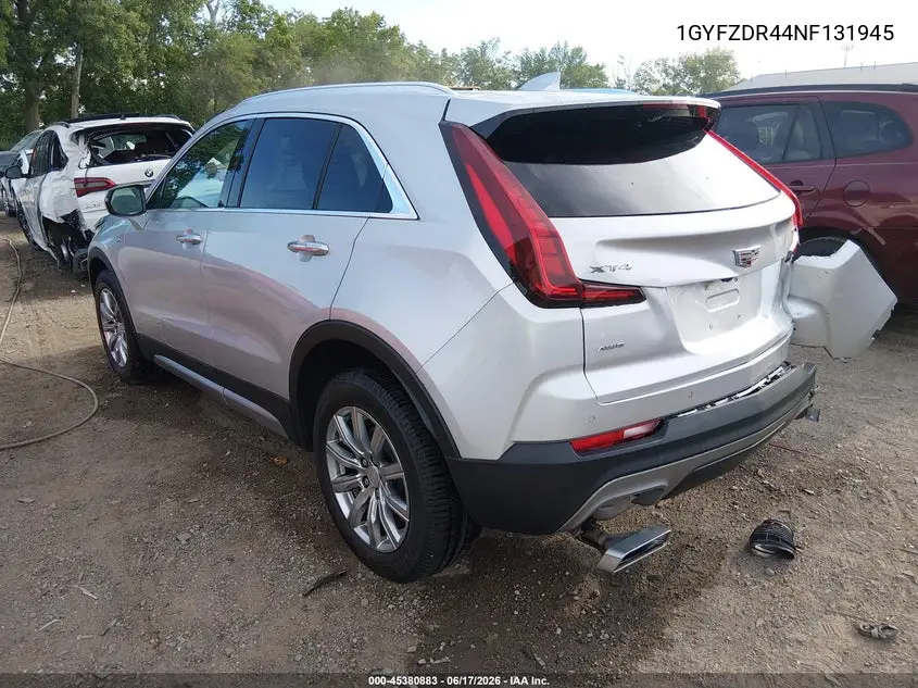 2022 Cadillac Xt4 Awd Premium Luxury VIN: 1GYFZDR44NF131945 Lot: 45380883