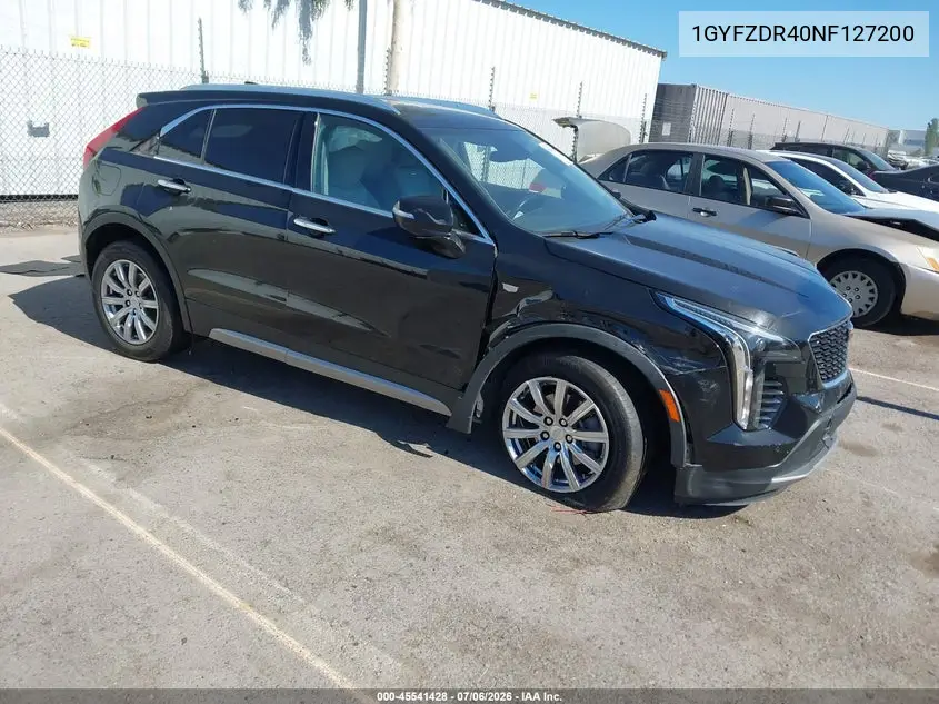 2022 Cadillac Xt4 Awd Premium Luxury VIN: 1GYFZDR40NF127200 Lot: 45541428