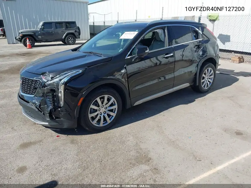2022 Cadillac Xt4 Awd Premium Luxury VIN: 1GYFZDR40NF127200 Lot: 45541428